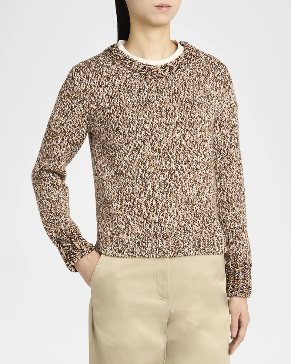 Moncler Marled Wool Crewneck Sweater | Thumbnail 4 Moncler Marled Wool Crewneck Sweater | Thumbnail 4
