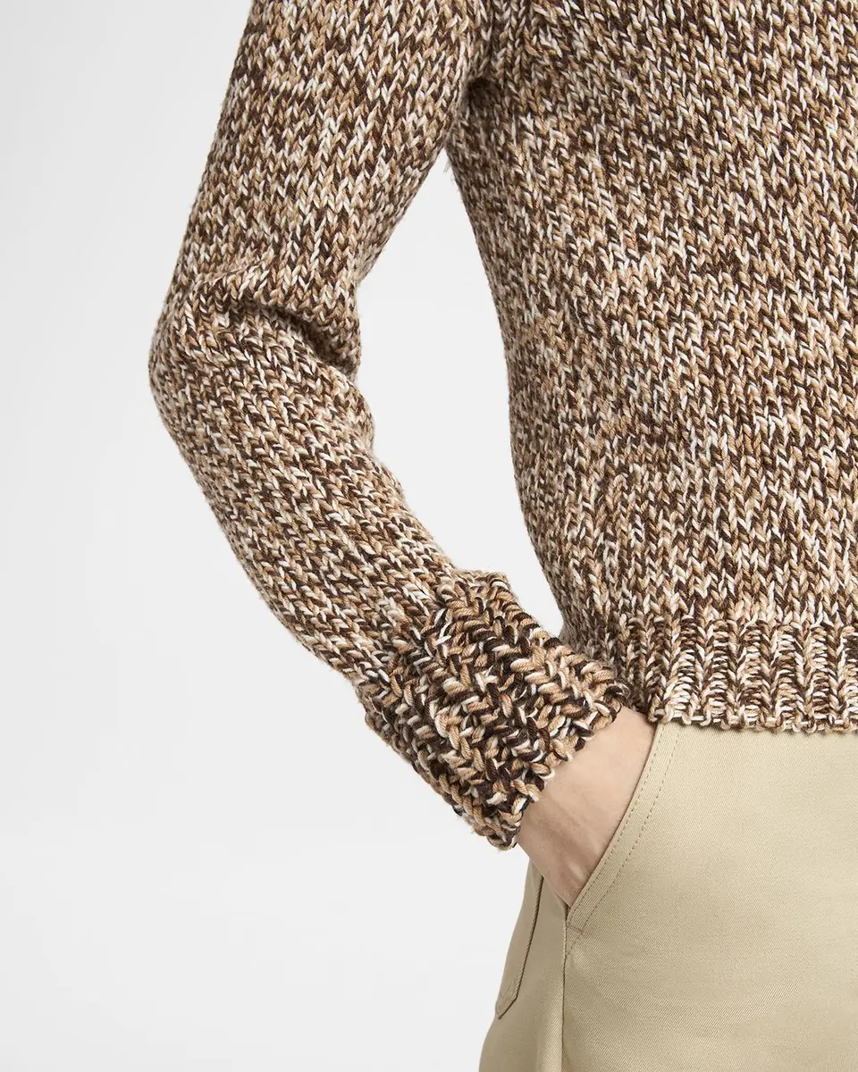 Moncler Marled Wool Crewneck Sweater | Thumbnail 5 Moncler Marled Wool Crewneck Sweater | Thumbnail 5