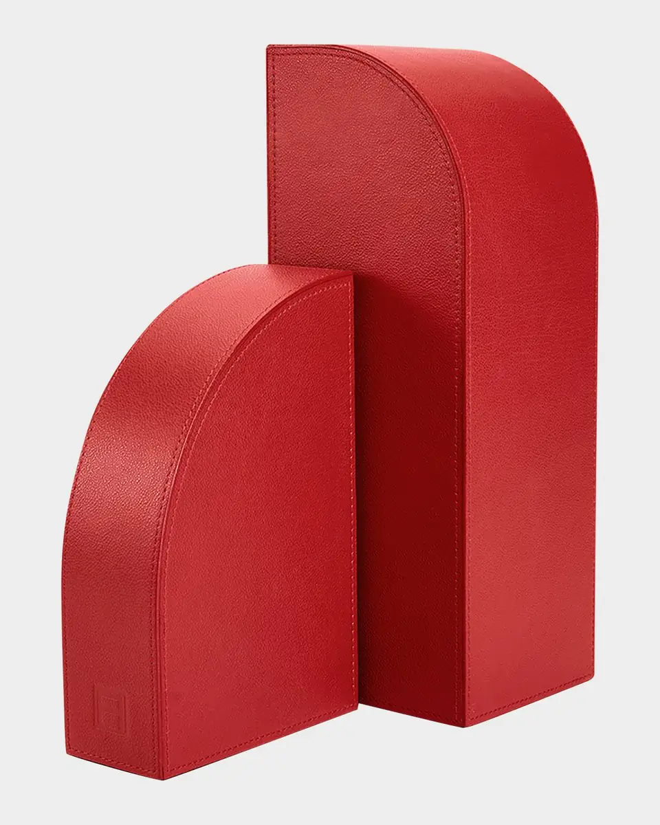 ASSOULINE Cubist R Leather Bookend | Thumbnail 2 ASSOULINE Cubist R Leather Bookend | Thumbnail 2