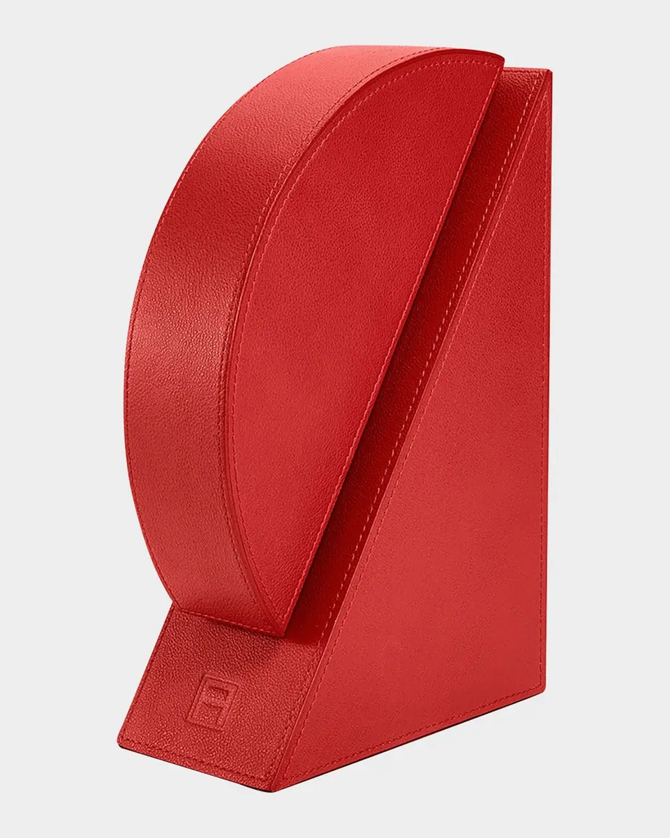 ASSOULINE Cubist R Leather Bookend | Thumbnail 3 ASSOULINE Cubist R Leather Bookend | Thumbnail 3