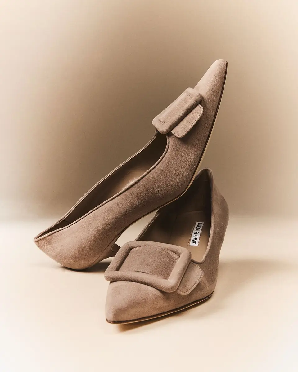 Manolo Blahnik Maysale Suede Buckle Pumps | Thumbnail 4 Manolo Blahnik Maysale Suede Buckle Pumps | Thumbnail 4