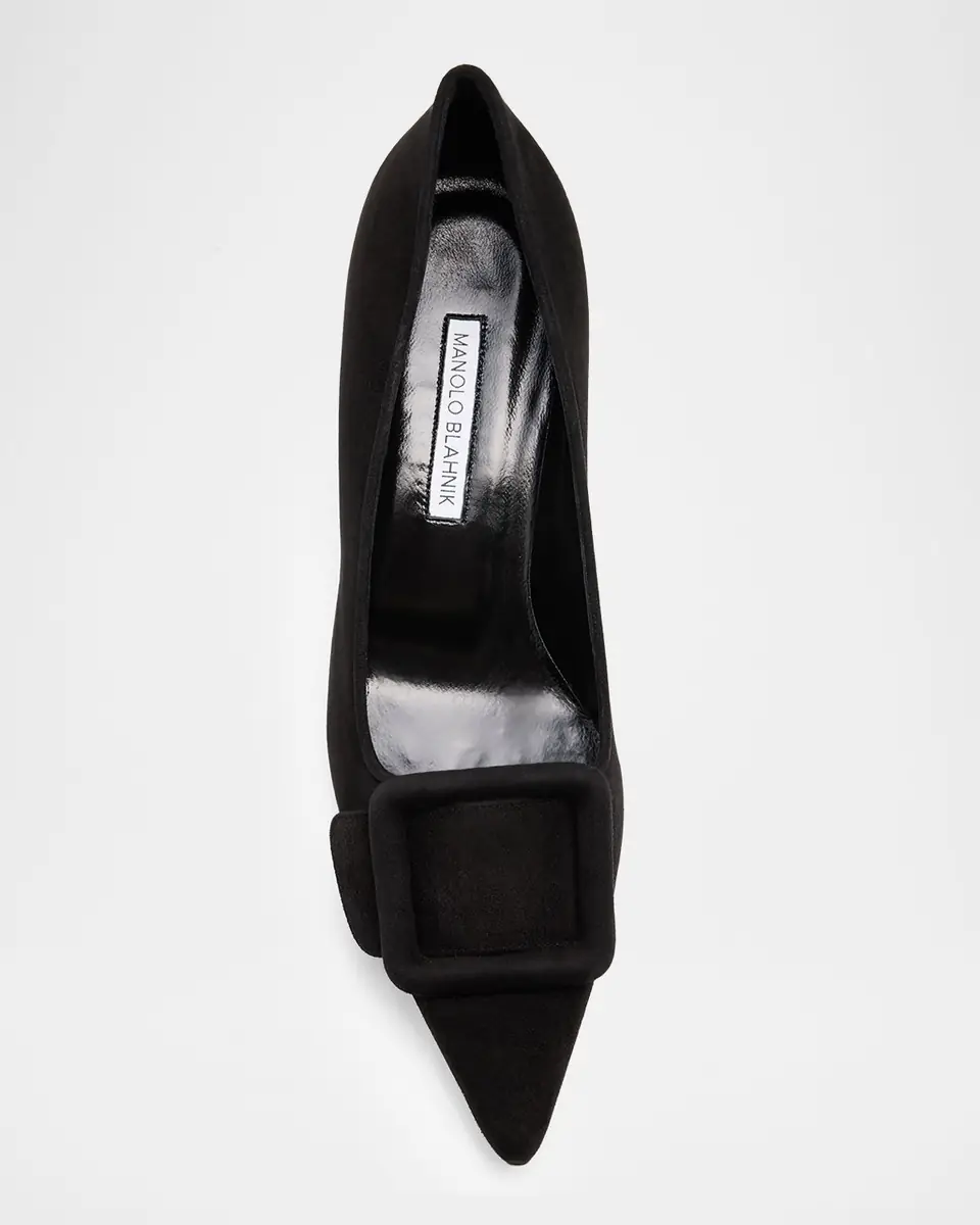 Manolo Blahnik Maysale Suede Buckle Pumps | Thumbnail 6 Manolo Blahnik Maysale Suede Buckle Pumps | Thumbnail 6