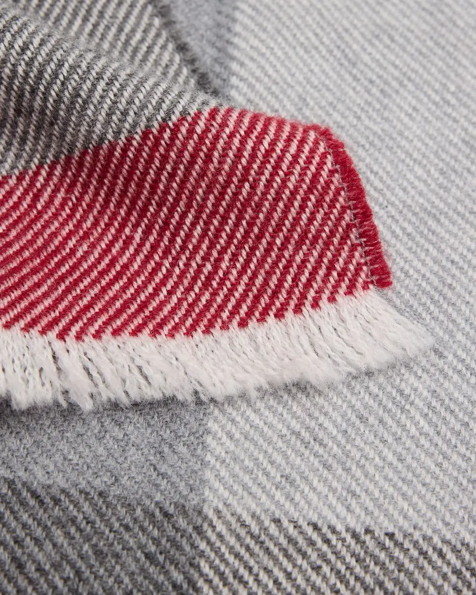 Brunello Cucinelli Men's Uneven Plaid Wool-Cashmere Scarf | Thumbnail 4