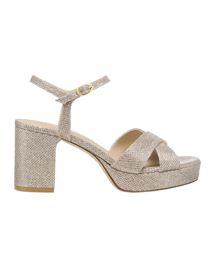 Stuart Weitzman Dayna Metallic Crisscross Platform Sandals | Image 1 Stuart Weitzman Dayna Metallic Crisscross Platform Sandals | Image 1