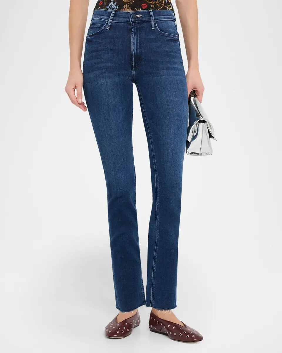 Mother The Mid-Rise Dazzler Ankle Fray Jeans | Thumbnail 3 Mother The Mid-Rise Dazzler Ankle Fray Jeans | Thumbnail 3