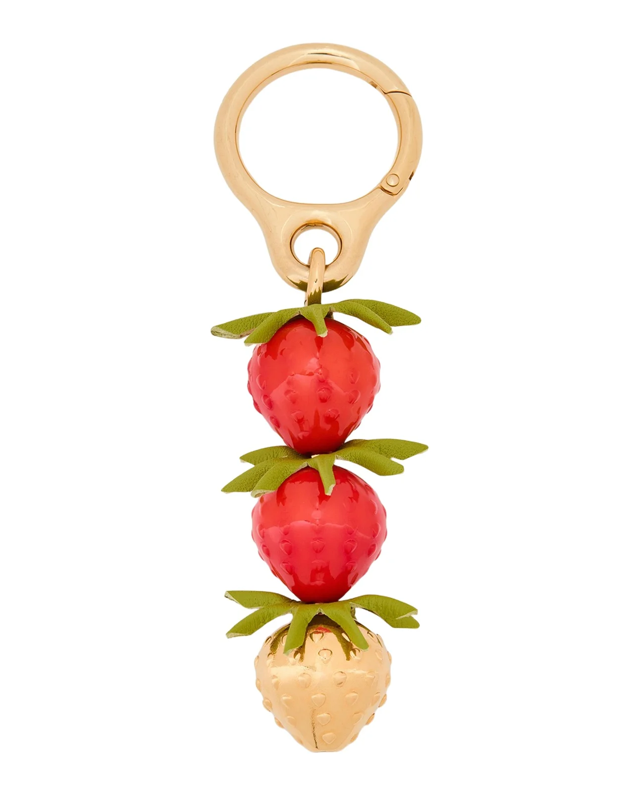 Strawberry Bag Charm in Acetate and Brass Strawberry Bag Charm in Acetate and Brass