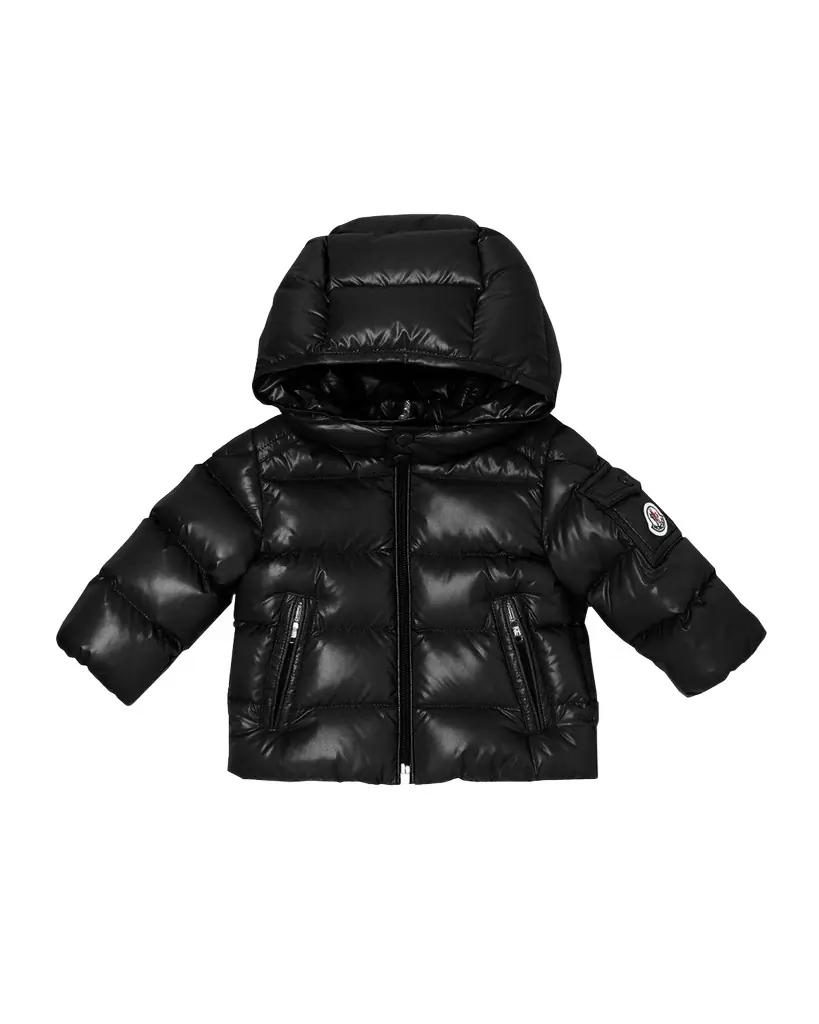 Moncler Kid's Maya Baby Hooded Down Jacket, Size 6M-3 | Image 1 Moncler Kid's Maya Baby Hooded Down Jacket, Size 6M-3 | Image 1