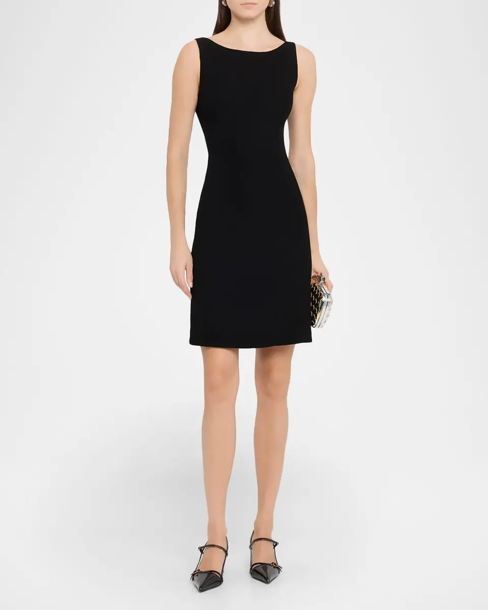Emporio Armani Sleeveless High-Neck Waffle Dress | Thumbnail 2