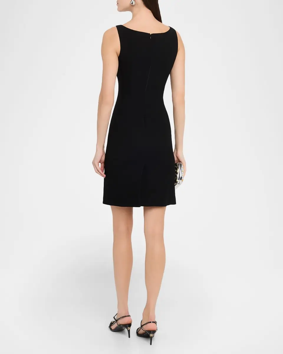 Emporio Armani Sleeveless High-Neck Waffle Dress | Thumbnail 3