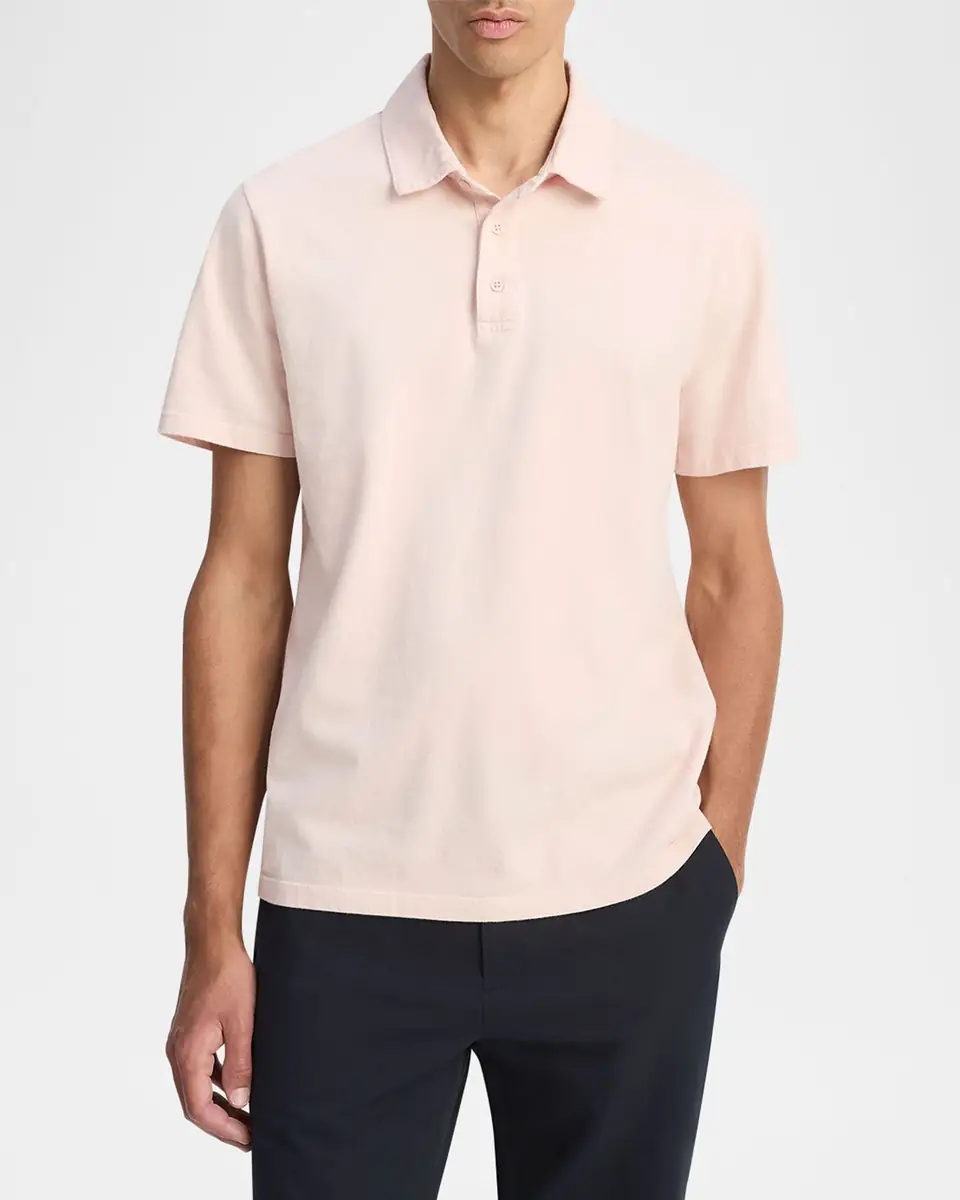 Vince Men's Garment-Dyed Polo Shirt | Thumbnail 4