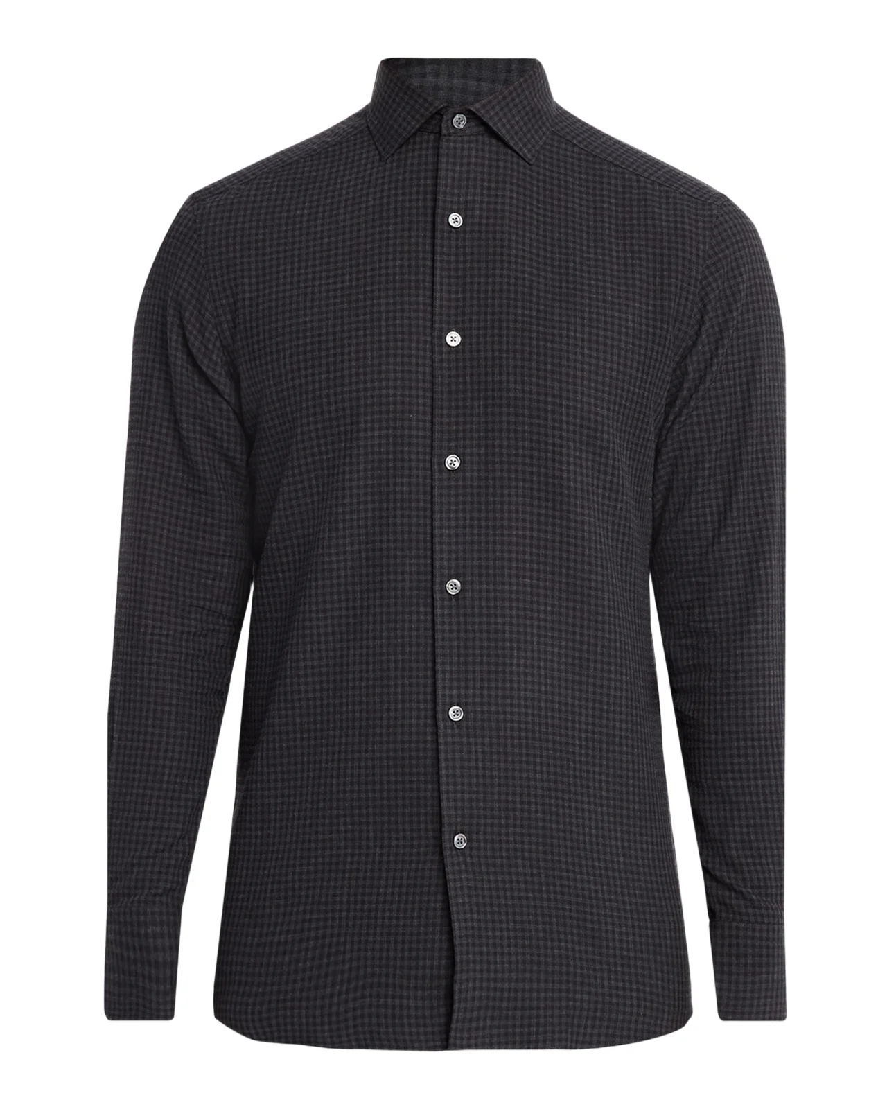 Men's Cotton and Cashmere Check Button-Down Shirt Men's Cotton and Cashmere Check Button-Down Shirt