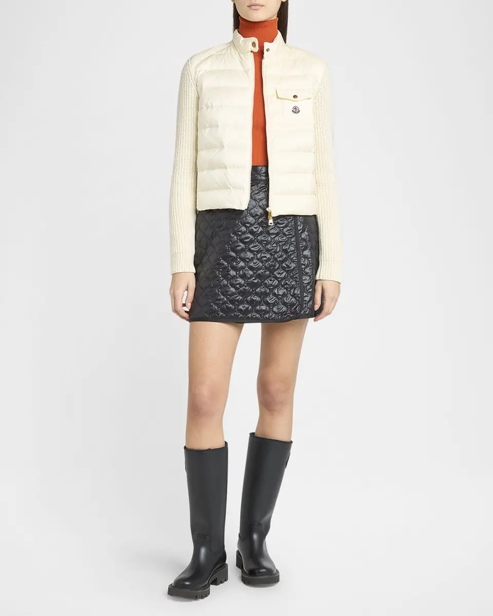 Moncler Padded Wool Zip-Up Cardigan | Thumbnail 2