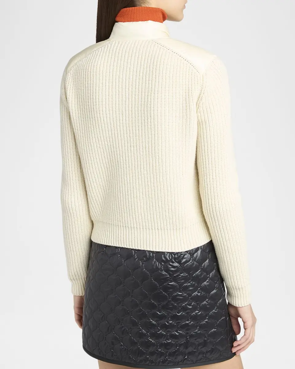 Moncler Padded Wool Zip-Up Cardigan | Thumbnail 3