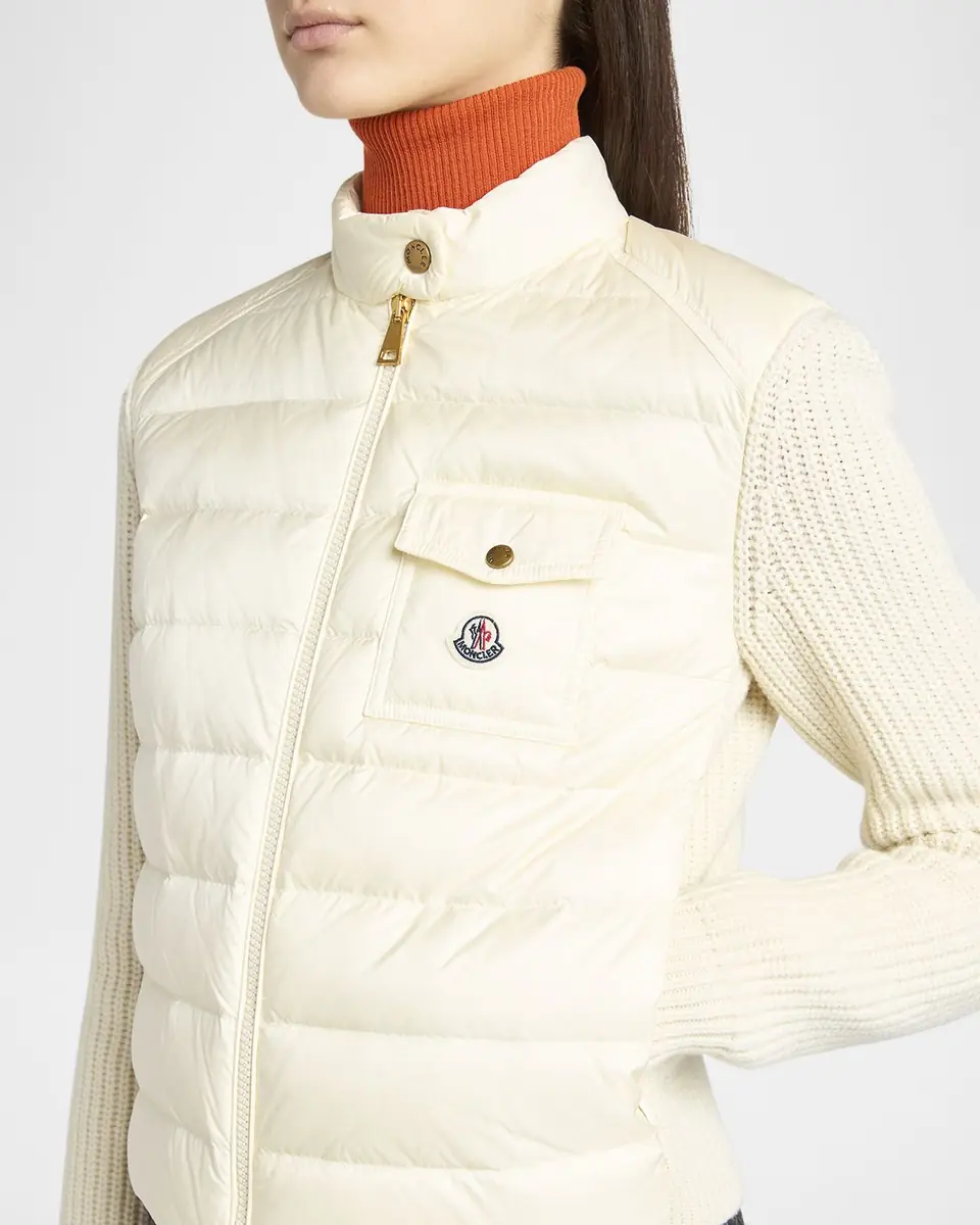 Moncler Padded Wool Zip-Up Cardigan | Thumbnail 5