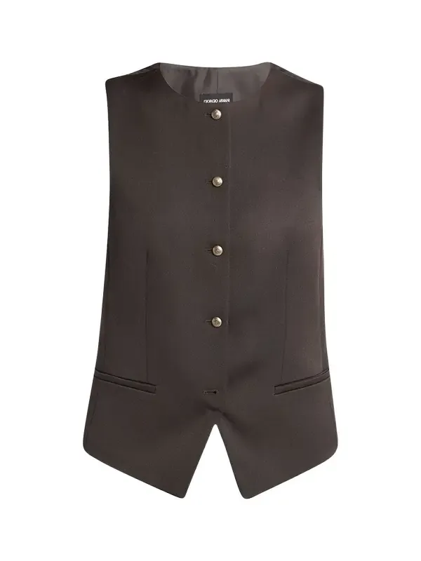 Single-Breasted Wool Vest Single-Breasted Wool Vest
