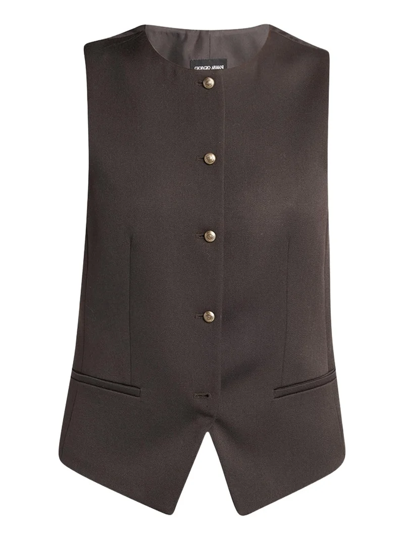 Single-Breasted Wool Vest
