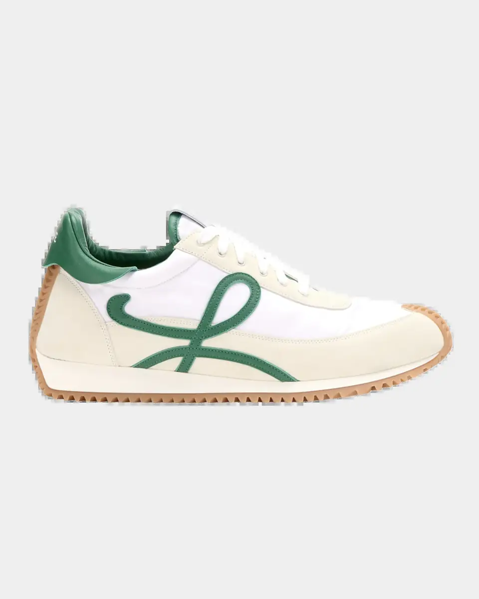 Loewe Men's Flow Runner 2.0 Nylon and Suede Sneakers | Thumbnail 2 Loewe Men's Flow Runner 2.0 Nylon and Suede Sneakers | Thumbnail 2