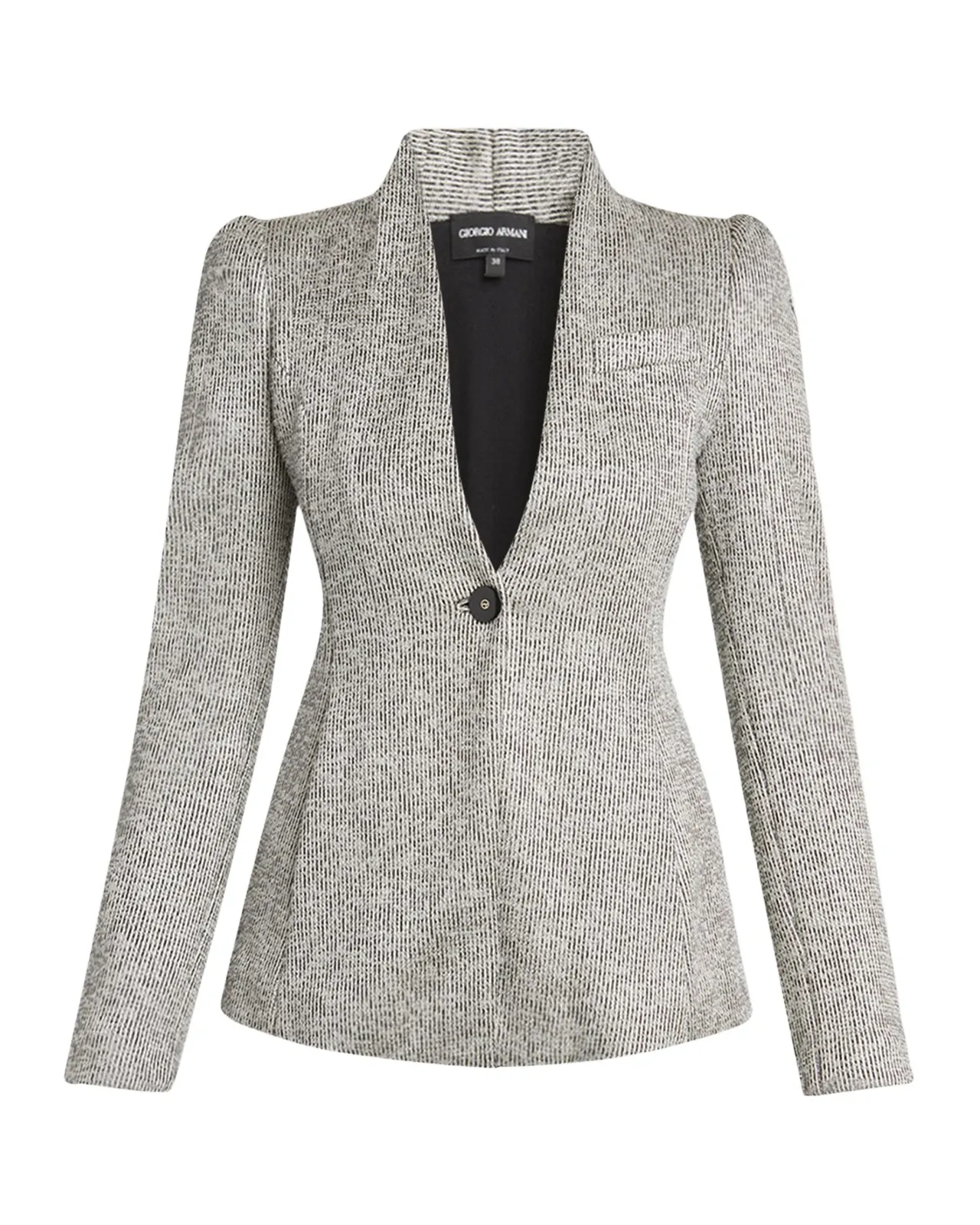 Textured Jersey Jacquard Single-Breasted Blazer Textured Jersey Jacquard Single-Breasted Blazer