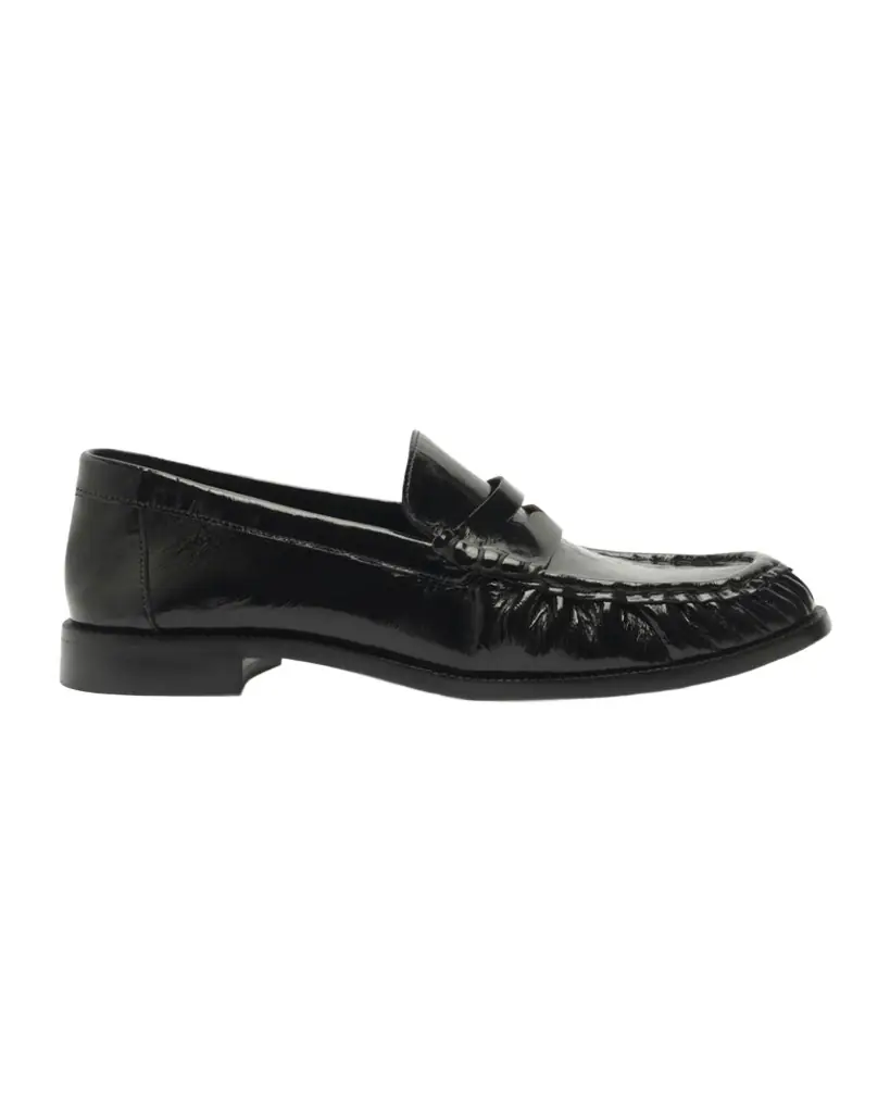 Schutz Tyche Shiny Leather Penny Loafers | Image 1 Schutz Tyche Shiny Leather Penny Loafers | Image 1