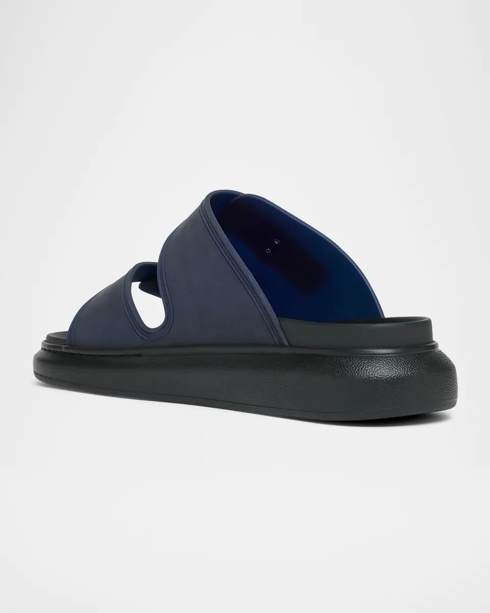 Alexander McQueen Men's Rubber Double-Buckle Sandals | Thumbnail 4 Alexander McQueen Men's Rubber Double-Buckle Sandals | Thumbnail 4