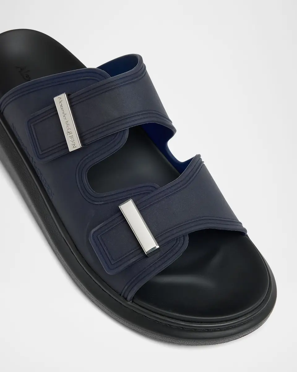 Alexander McQueen Men's Rubber Double-Buckle Sandals | Thumbnail 5 Alexander McQueen Men's Rubber Double-Buckle Sandals | Thumbnail 5