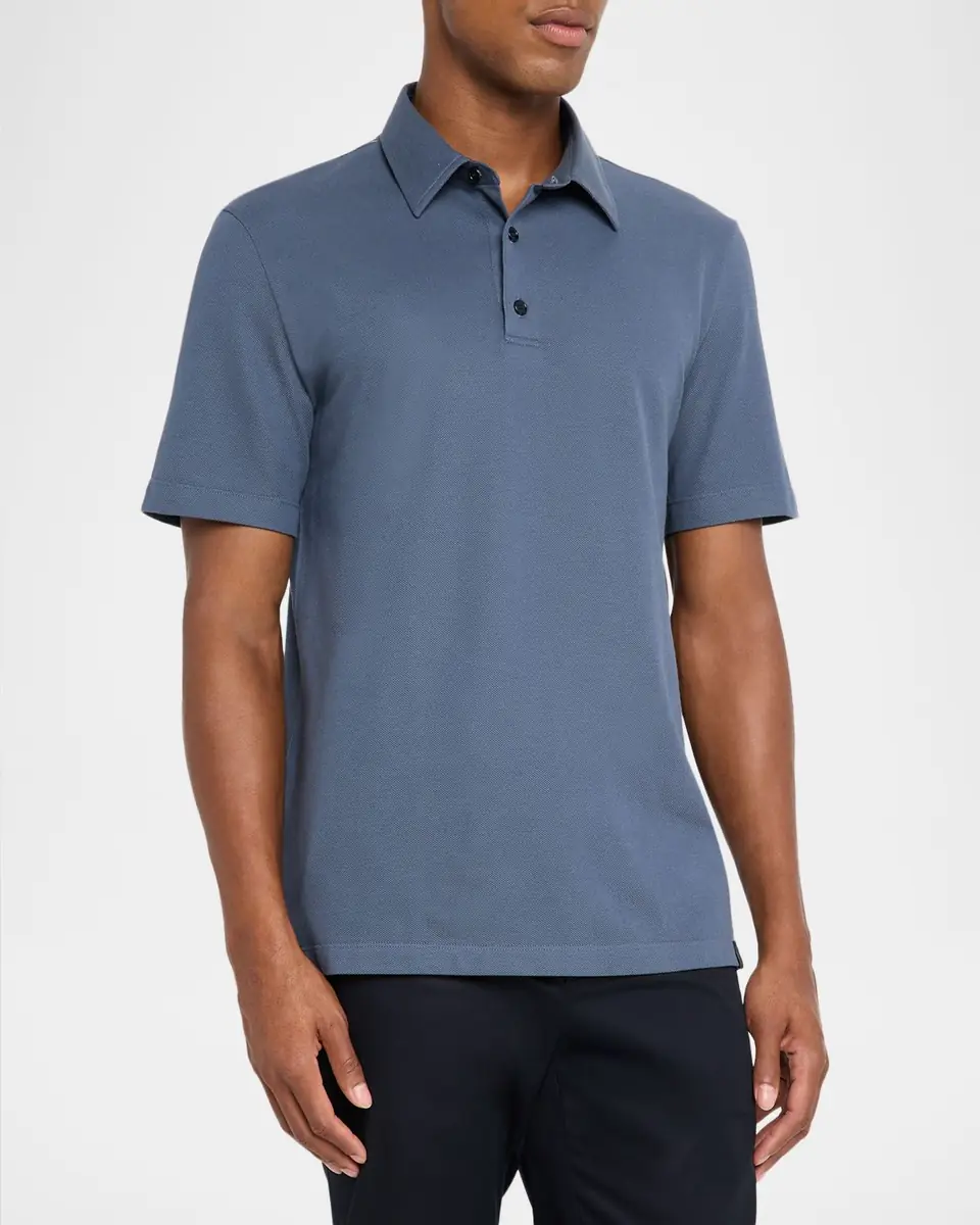 Brioni Men's Jersey Pique Polo Shirt | Thumbnail 3 Brioni Men's Jersey Pique Polo Shirt | Thumbnail 3