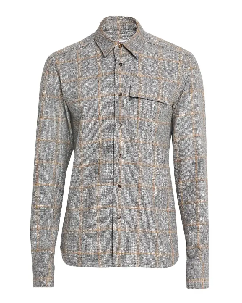 Men's Windowpane Snap-Front Overshirt Men's Windowpane Snap-Front Overshirt