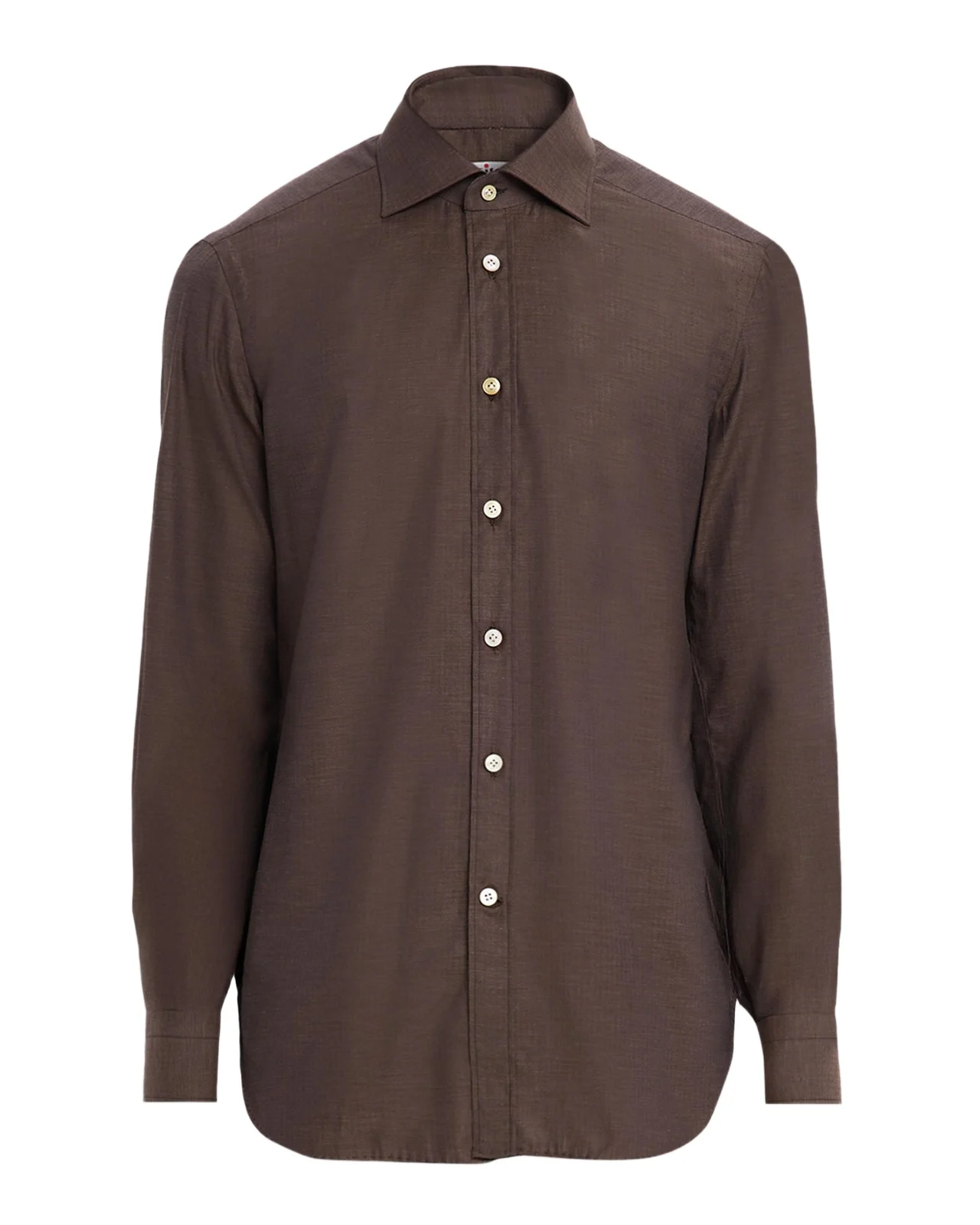 Kiton Men's Cotton Micro-Herringbone Sport Shirt