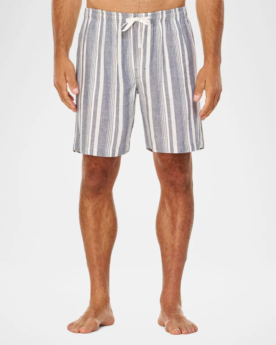 Majestic International Men's Summer Woven Stripe Lounge Shorts | Thumbnail 2