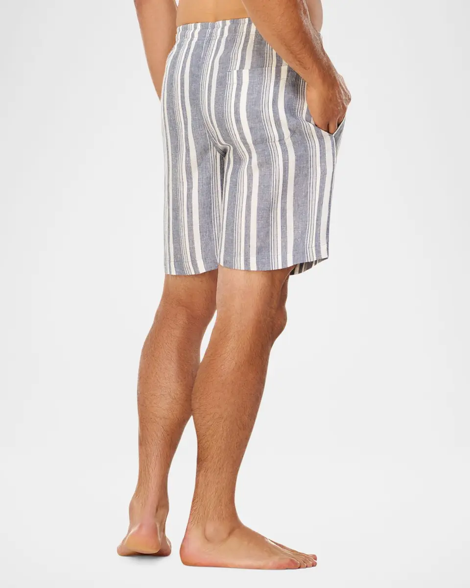 Majestic International Men's Summer Woven Stripe Lounge Shorts | Thumbnail 3