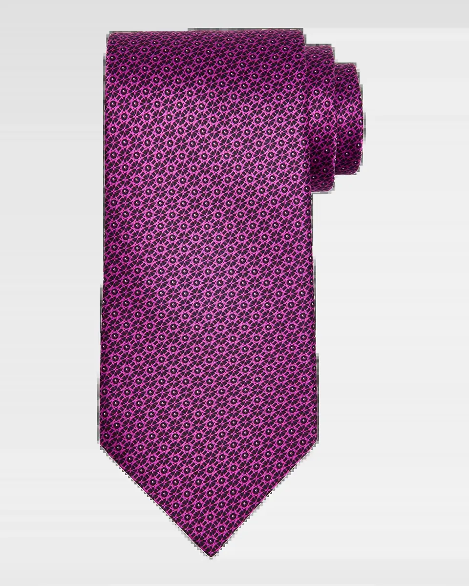 Stefano Ricci Men's Tonal Geometric Silk Tie | Thumbnail 2
