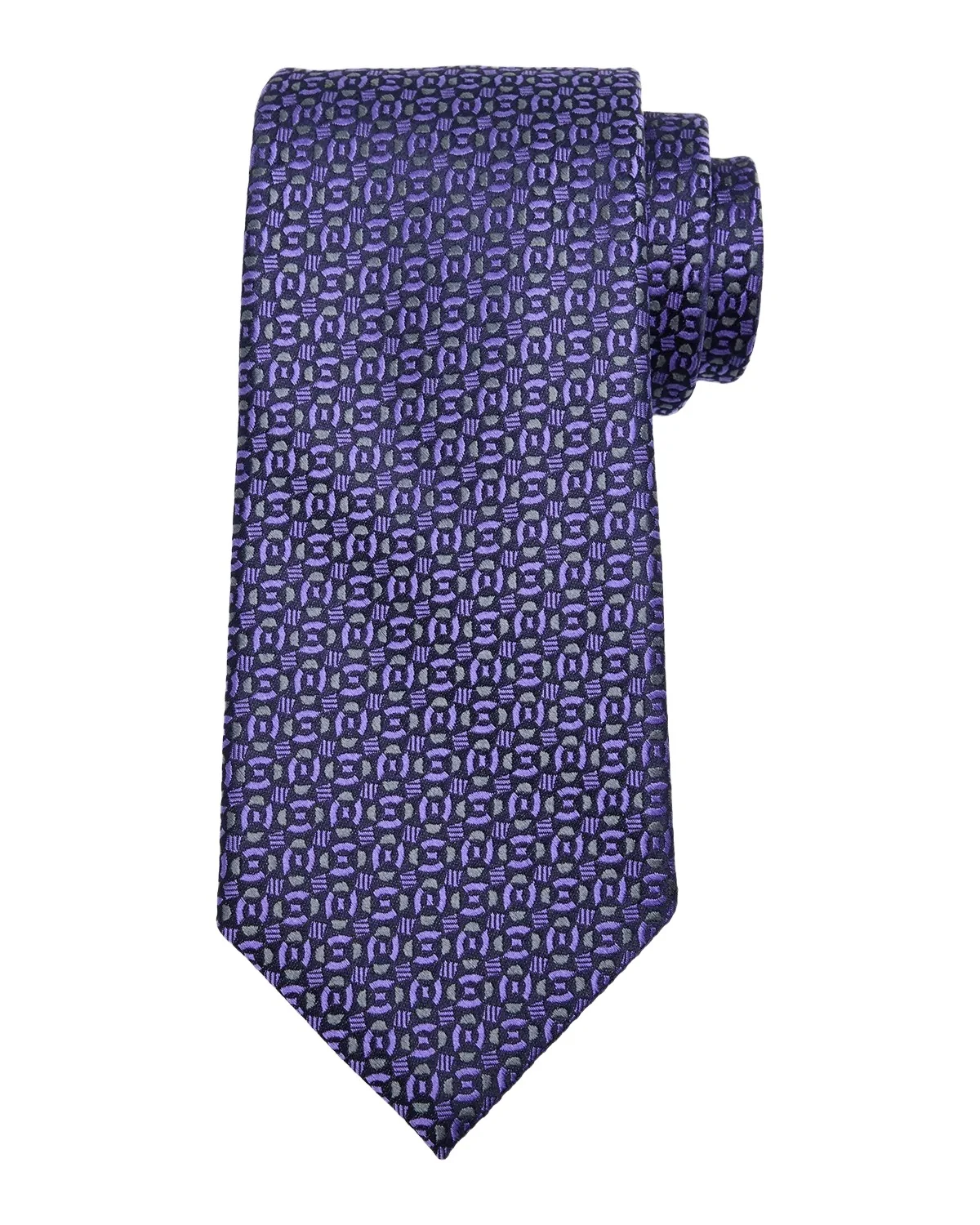Men's Jacquard Woven Geometric Silk Tie