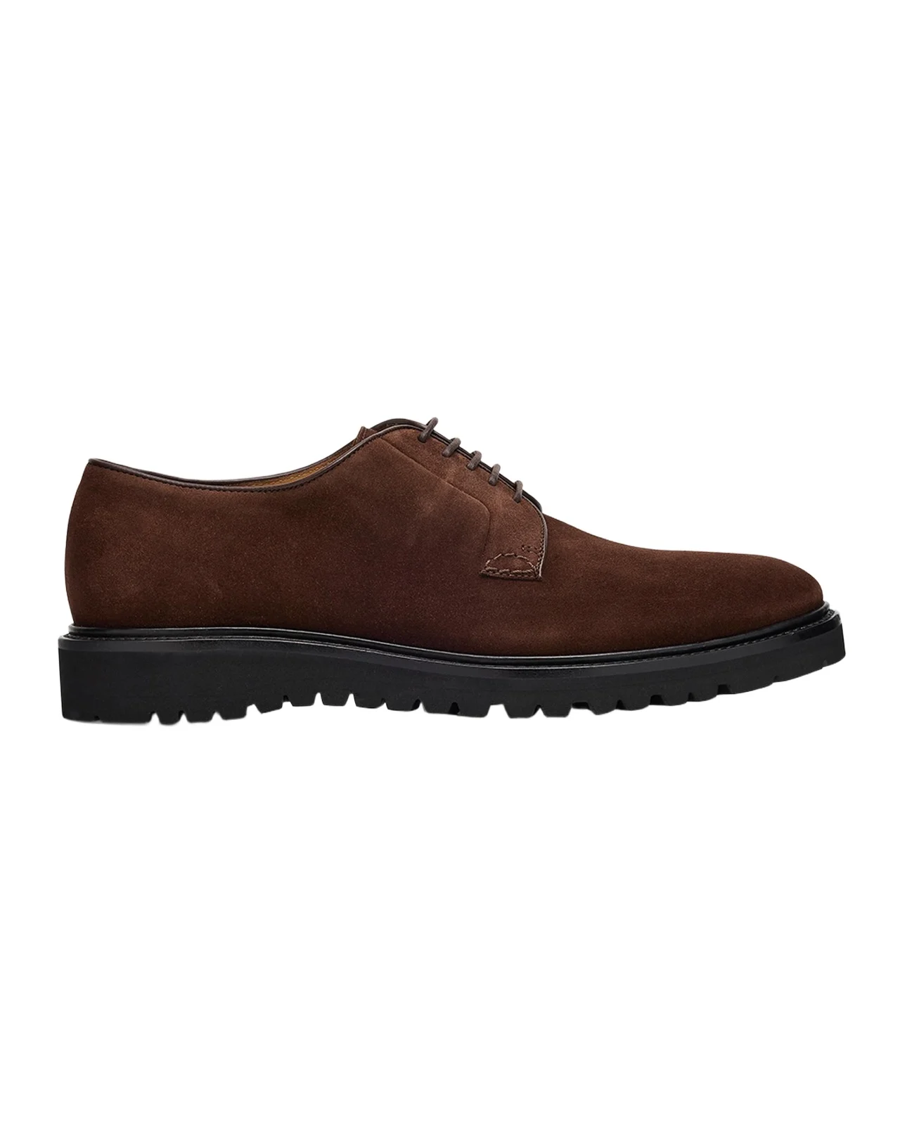 Men's Suede Rubber-Sole Derby Shoes