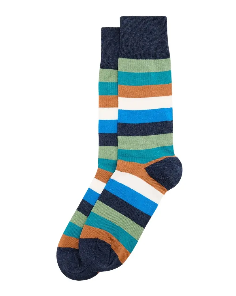 Paul Smith Men's Kit Color-Block Stripe Crew Socks | Image 1 Paul Smith Men's Kit Color-Block Stripe Crew Socks | Image 1