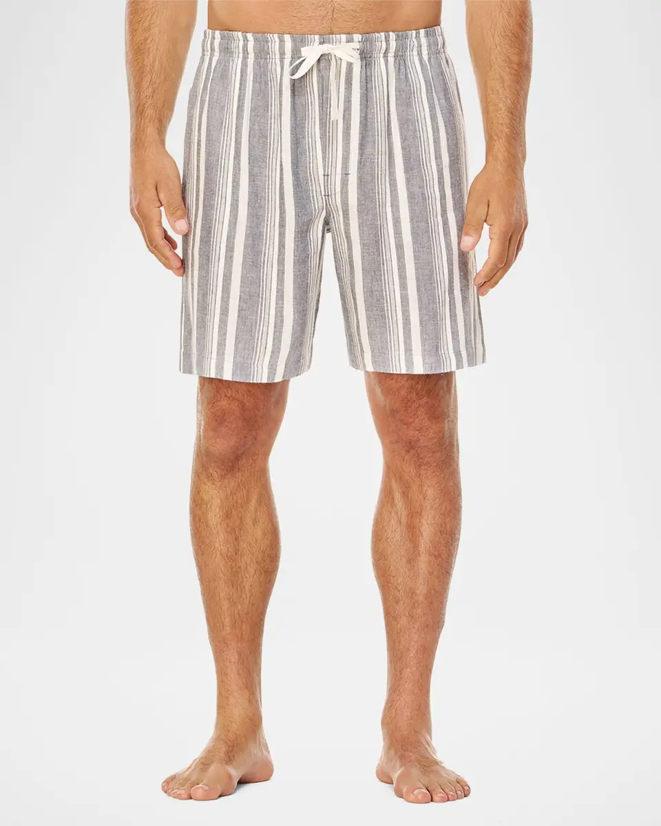 Majestic International Men's Summer Woven Stripe Lounge Shorts | Thumbnail 3
