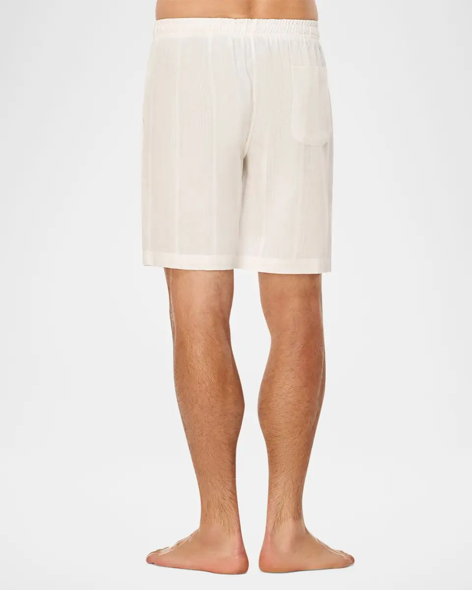 Majestic International Men's Summer Woven Stripe Lounge Shorts | Thumbnail 3 Majestic International Men's Summer Woven Stripe Lounge Shorts | Thumbnail 3