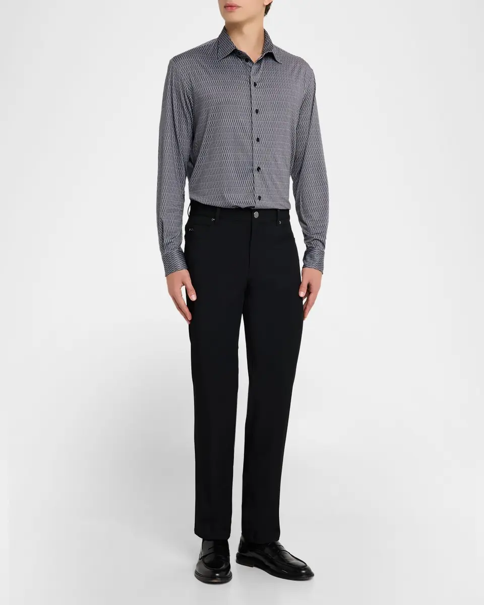 Emporio Armani Men's Nylon Technical Stretch Five-Pocket Pants | Thumbnail 2 Emporio Armani Men's Nylon Technical Stretch Five-Pocket Pants | Thumbnail 2