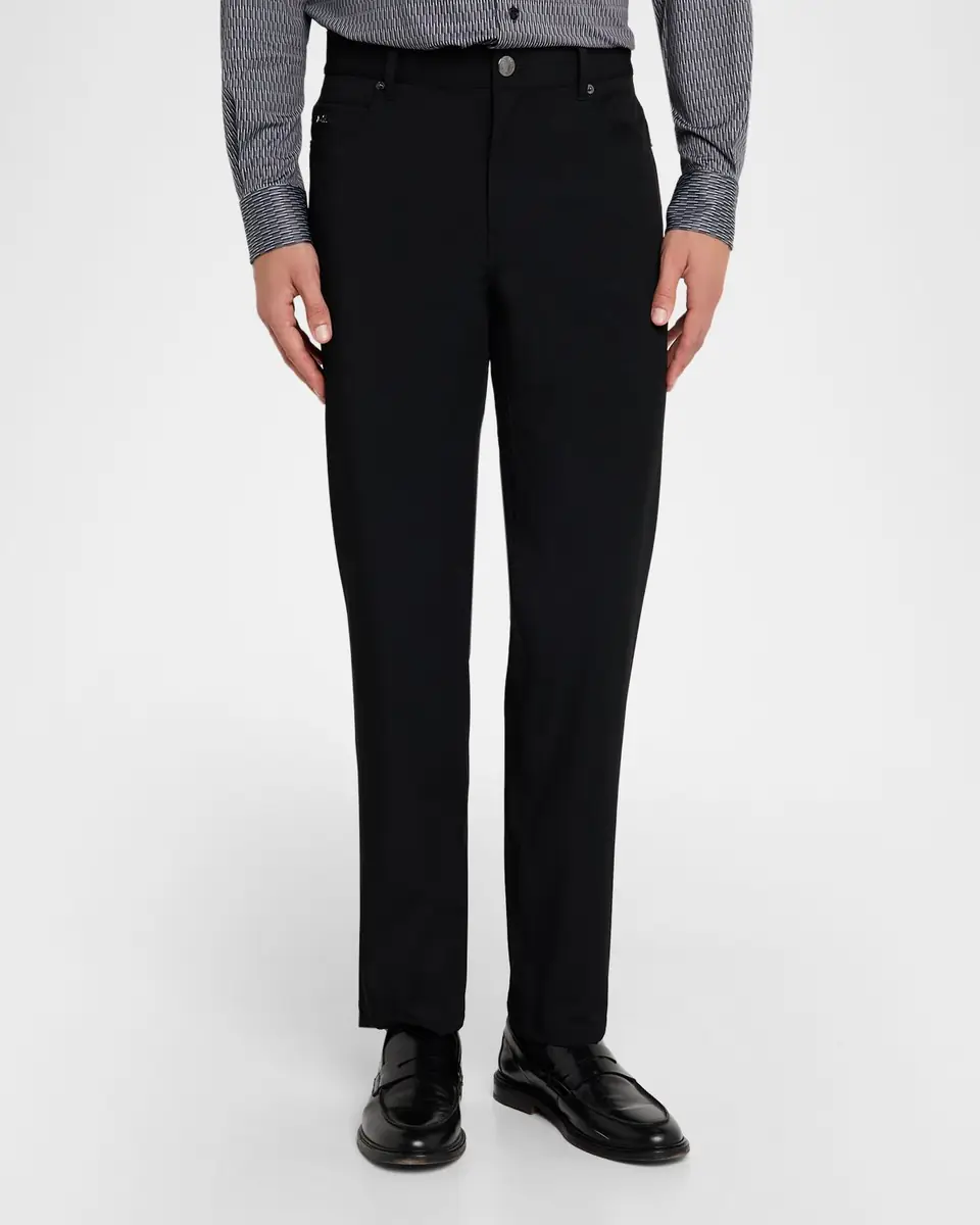 Emporio Armani Men's Nylon Technical Stretch Five-Pocket Pants | Thumbnail 4 Emporio Armani Men's Nylon Technical Stretch Five-Pocket Pants | Thumbnail 4