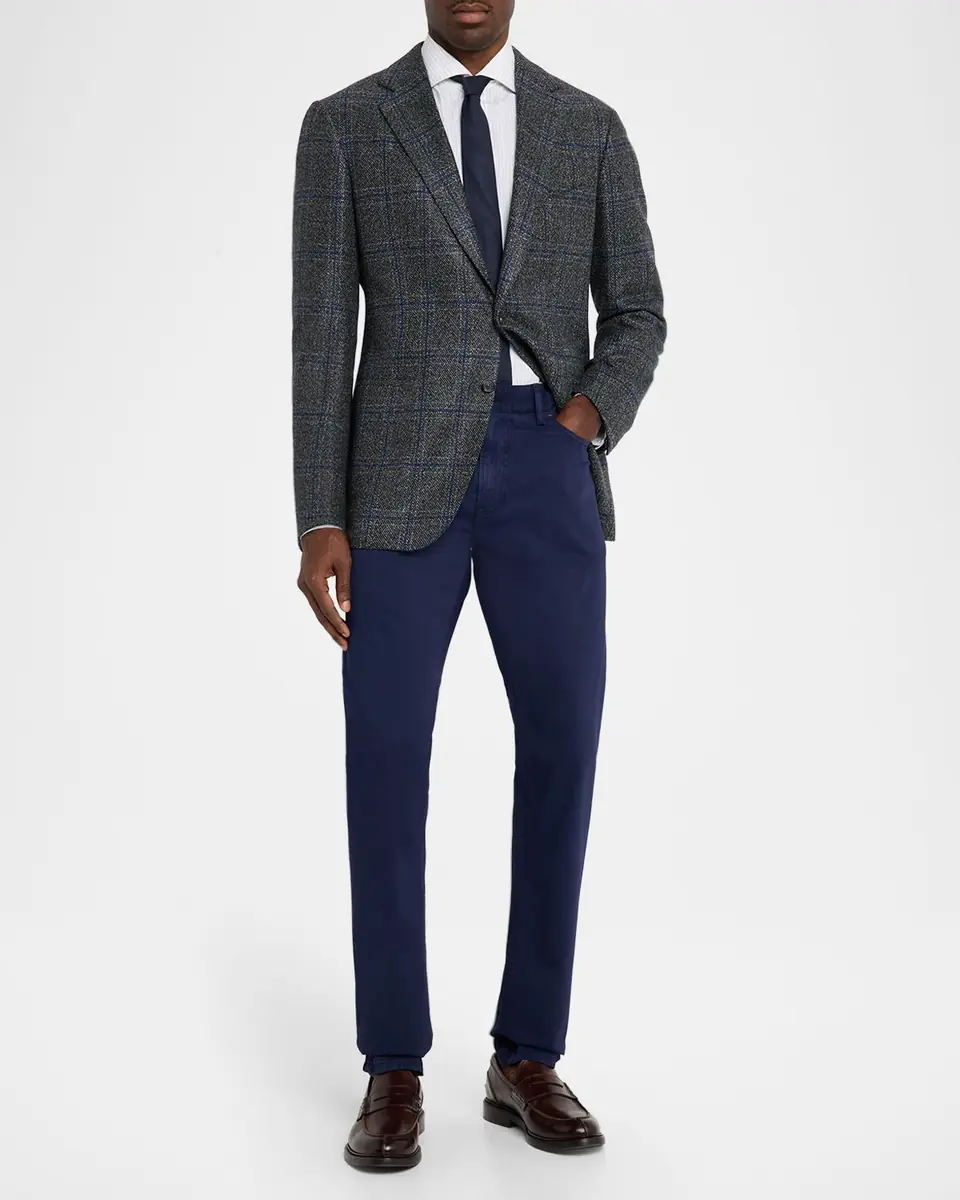 Isaia Men's Cashmere-Cotton Slim 5-Pocket Pants | Thumbnail 2 Isaia Men's Cashmere-Cotton Slim 5-Pocket Pants | Thumbnail 2