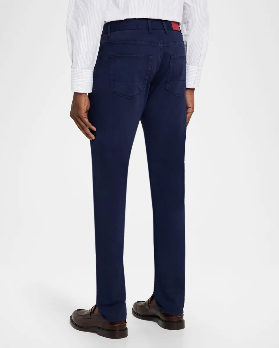 Isaia Men's Cashmere-Cotton Slim 5-Pocket Pants | Thumbnail 3 Isaia Men's Cashmere-Cotton Slim 5-Pocket Pants | Thumbnail 3