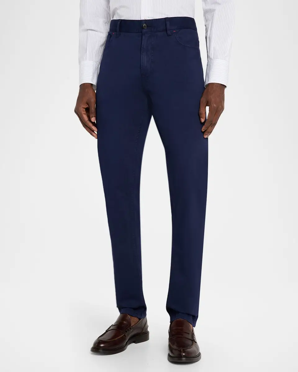 Isaia Men's Cashmere-Cotton Slim 5-Pocket Pants | Thumbnail 4 Isaia Men's Cashmere-Cotton Slim 5-Pocket Pants | Thumbnail 4