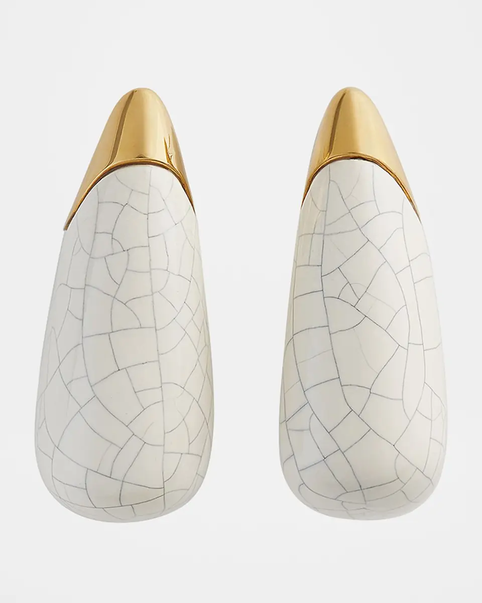 Bottega Veneta Large Fin Ceramic Earrings | Thumbnail 3