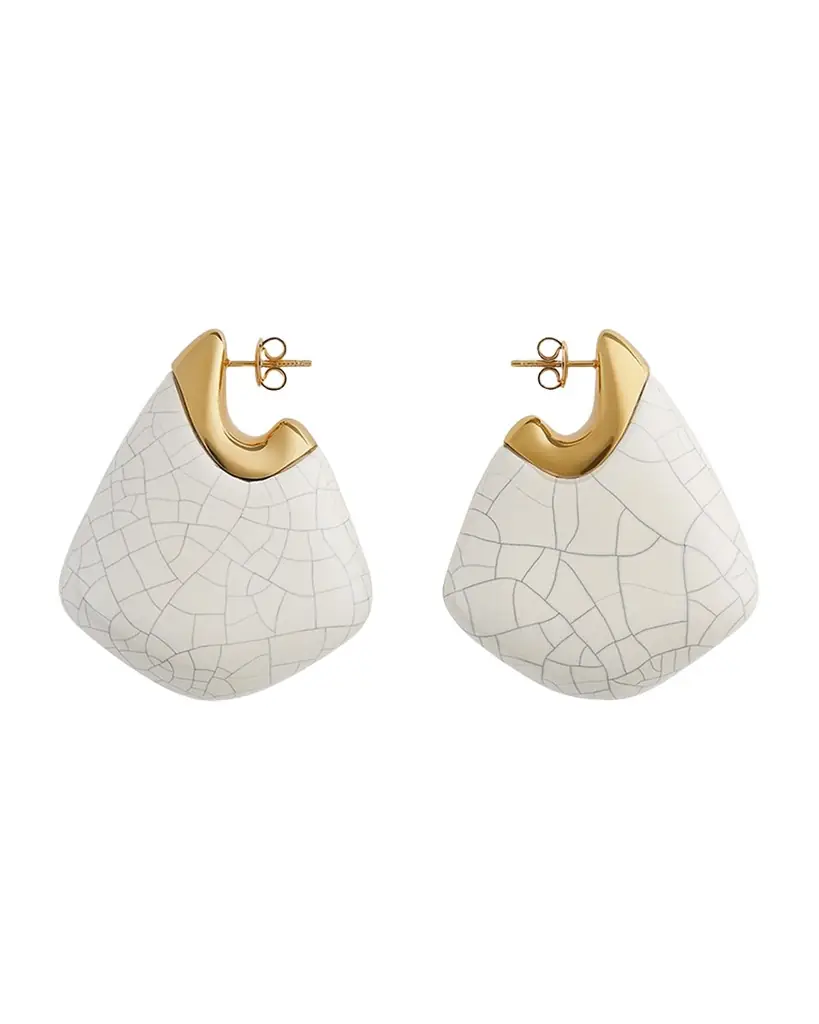 Bottega Veneta Large Fin Ceramic Earrings | Image 1 Bottega Veneta Large Fin Ceramic Earrings | Image 1