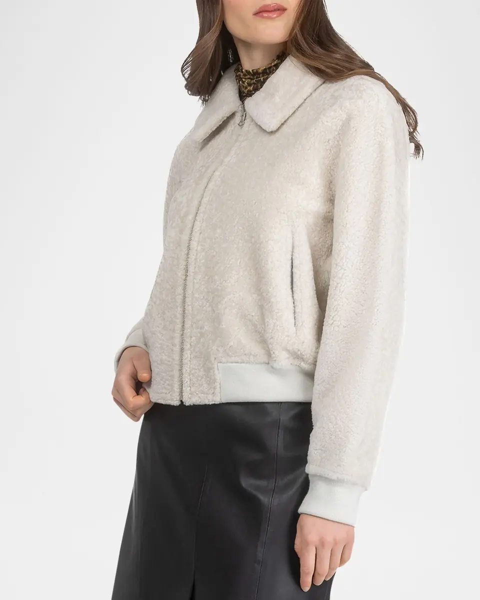 Gorski Reversible Textured Lamb Shearling Zip Jacket | Thumbnail 4 Gorski Reversible Textured Lamb Shearling Zip Jacket | Thumbnail 4