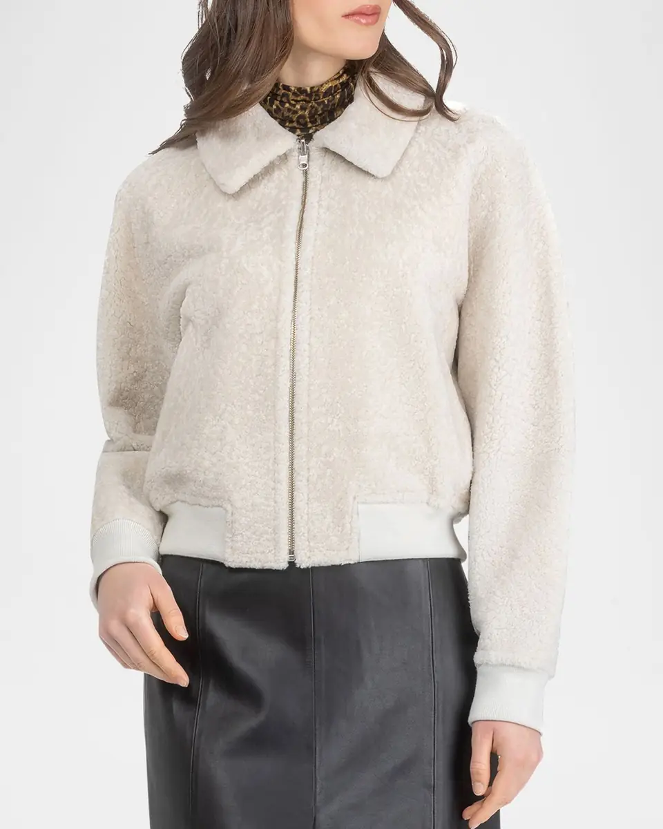 Gorski Reversible Textured Lamb Shearling Zip Jacket | Thumbnail 5 Gorski Reversible Textured Lamb Shearling Zip Jacket | Thumbnail 5