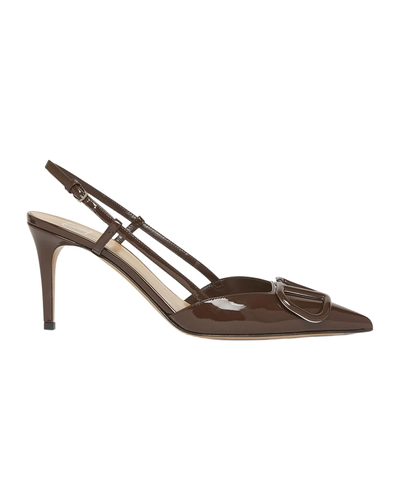 VLogo Signature Patent Leather Slingback Pumps VLogo Signature Patent Leather Slingback Pumps