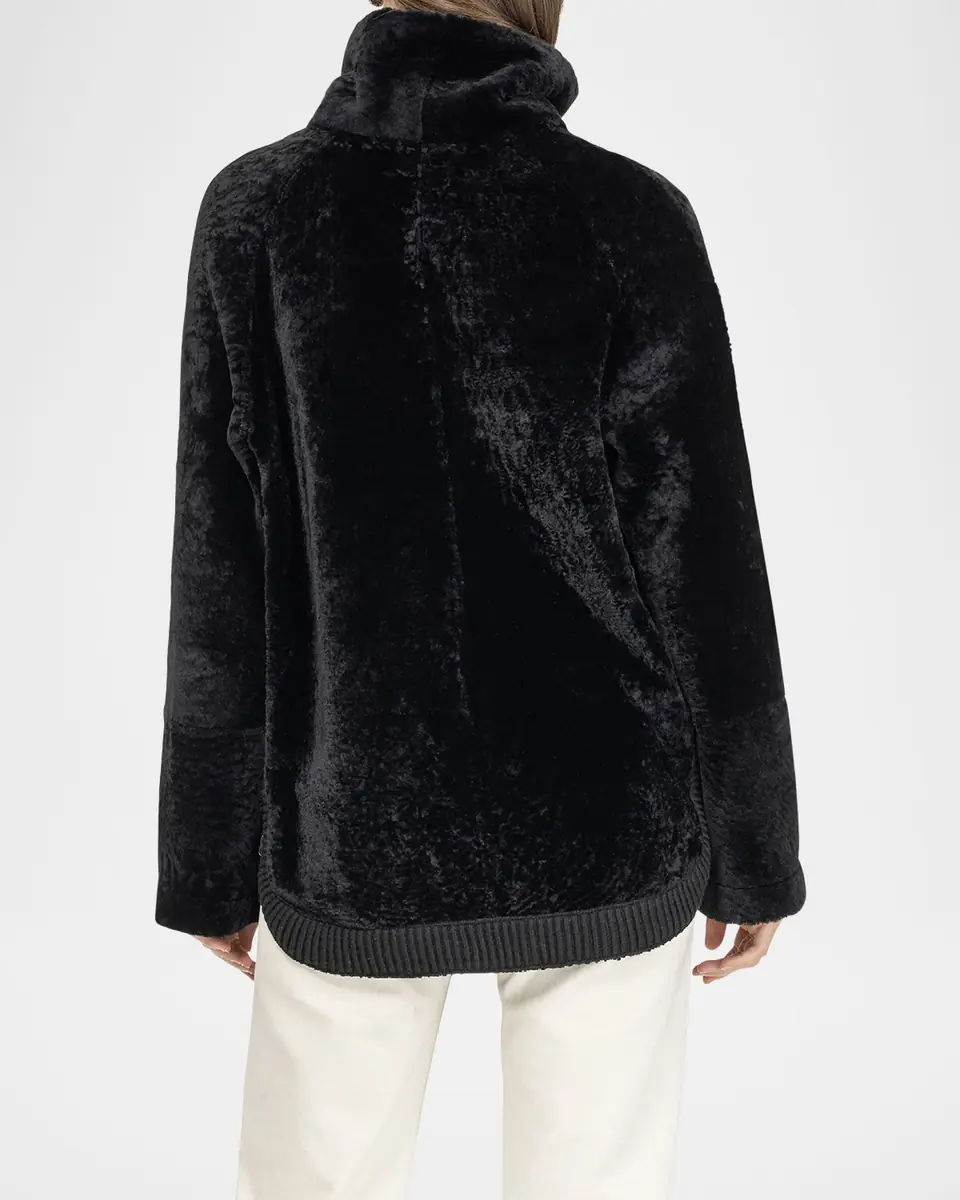 Gorski Textured Shearling Lamb Zip Jacket | Thumbnail 3 Gorski Textured Shearling Lamb Zip Jacket | Thumbnail 3