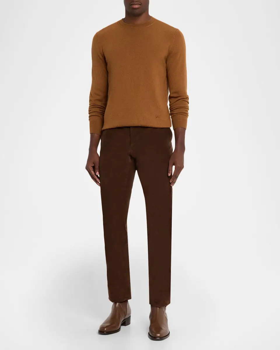 Isaia Men's Classic-Fit Cashmere Crewneck Sweater | Thumbnail 2 Isaia Men's Classic-Fit Cashmere Crewneck Sweater | Thumbnail 2