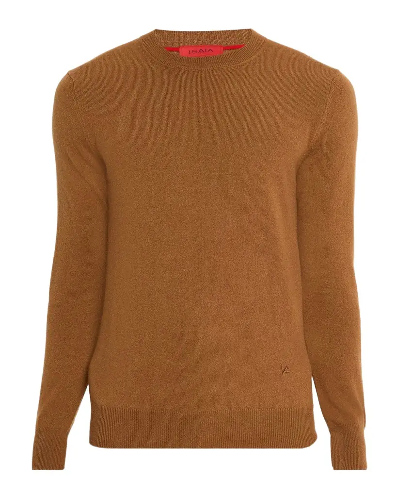 Isaia Men's Classic-Fit Cashmere Crewneck Sweater | Image 1 Isaia Men's Classic-Fit Cashmere Crewneck Sweater | Image 1