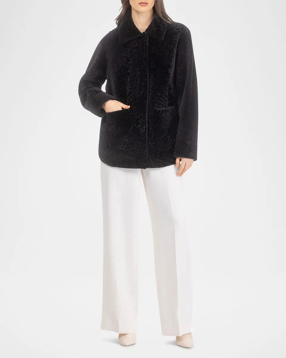 Gorski Reversible Textured Shearling Lamb Jacket | Thumbnail 2 Gorski Reversible Textured Shearling Lamb Jacket | Thumbnail 2
